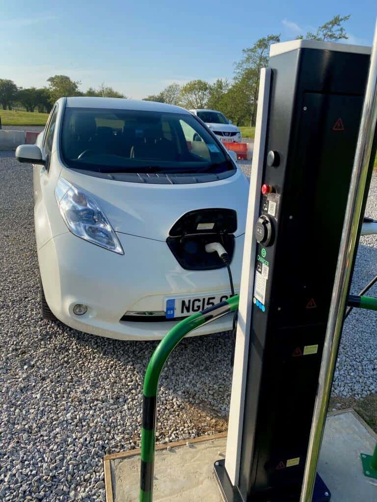 Newly installed EV Charging points at Burton Constable Holiday Park